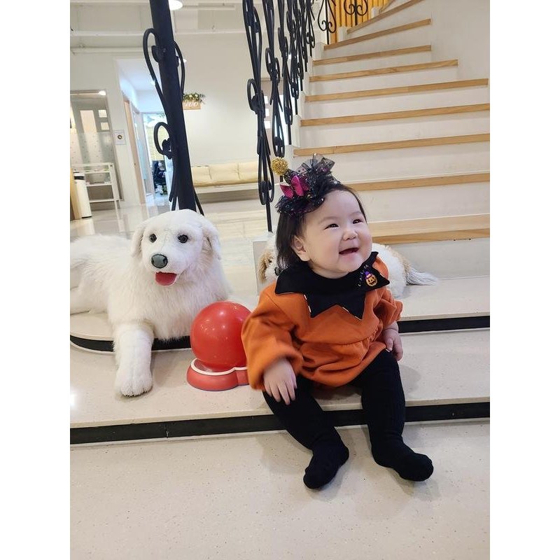 - Bodysuit LittleTini Pumpkin chính hãng Hàn Quốc cho bé
