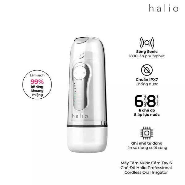 Combo Bàn Chải Điện Halio Sonic Toothbrush và Tăm nước Halio Water Flosser