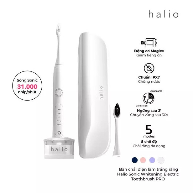 Combo Bàn Chải Điện Halio Sonic Toothbrush và Tăm nước Halio Water Flosser