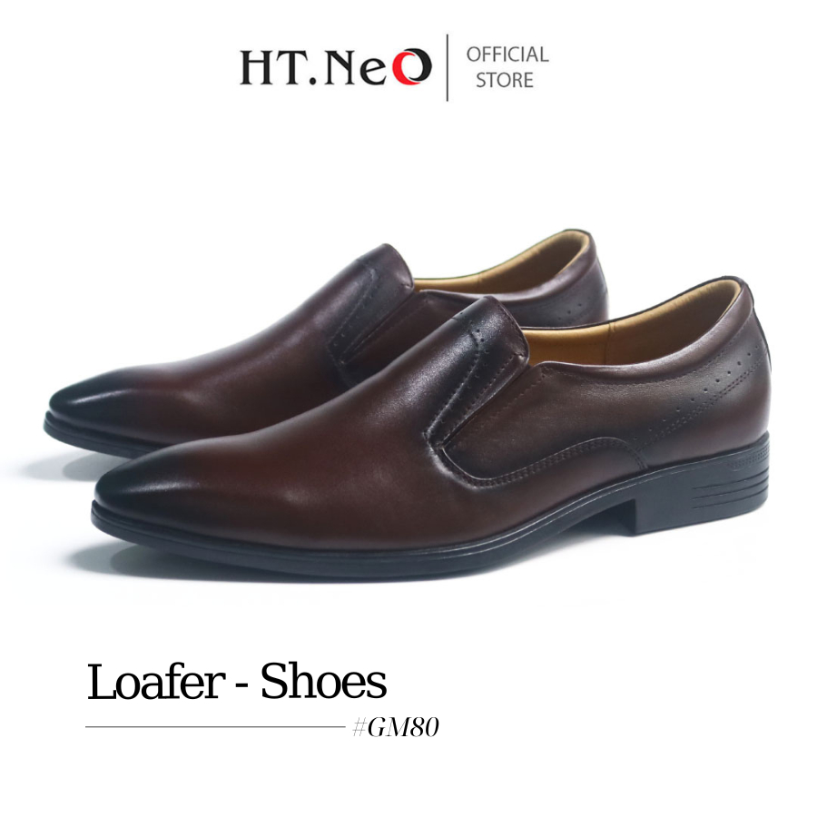 Giày Loafer - Giày tây lười nam HT.NEO da bò cao cấp, Thiết kế basic ,Kiểu dáng sang trọng ,lịch sự dễ phối đồ GM80