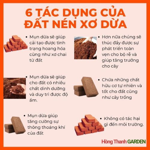 Viên Nén xơ Dừa Bánh Lớn 4-5kg Đã qua xử lý viên nén xơ dừa bánh lớn nở gấp 5 đến 6 lần