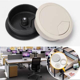 Bộ nắp luồn dây điện D60mm - Loại nhựa màu xám , màu đen (set  6 cái)