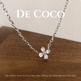 Dây chuyền nữ De Coco Mori hoa 4 cánh đính đá DECOCO ACCESSORIES