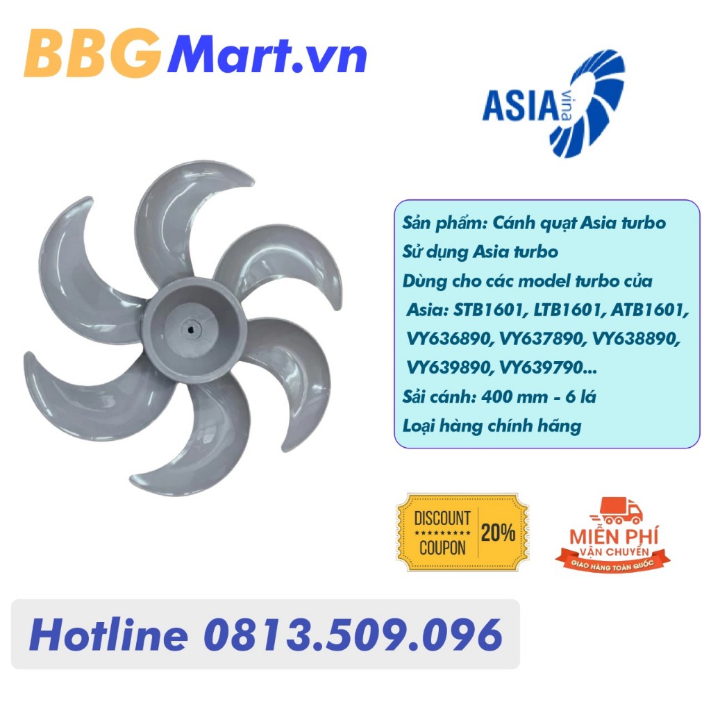 Cánh Quạt Asia Turbo -Hàng chính hãng 100%