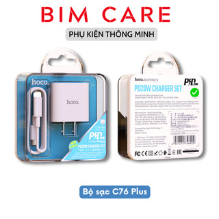 Bộ sạc hoco c76 pus/ 3.0 - củ sạc nhanh 20w pd cho ip siêu nhanh siêu bền bimcare