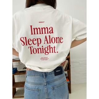 Áo Thun Sleep Alone Tee Missout - Black/White