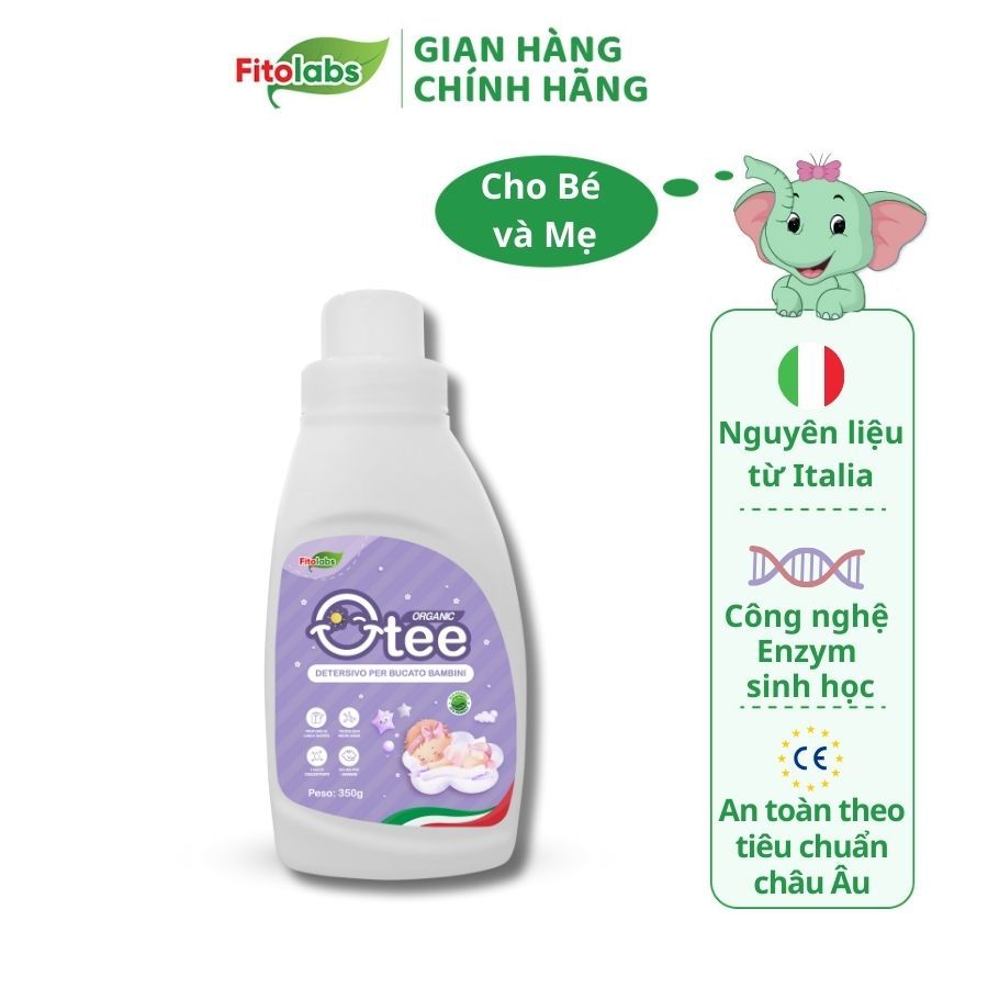 Nước Giặt Sinh Học Quần Áo Trẻ Em Otee Giúp Làm Sạch Vết Bẩn, Sạch Khuẩn, Ngừa Viêm Cho Bé Lọ 350ml -TPCN041