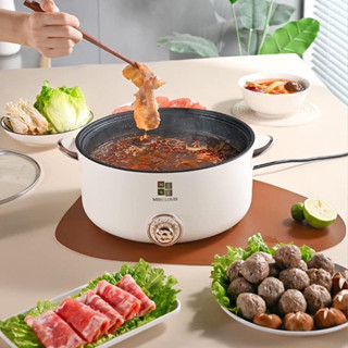 NỒI LẨU ĐA NĂNG 2 TẦNG, CA LẨU XANH, BẾP ĐIỆN THÔNG MINH [KÈM VỈ HẤP] sz 28cm