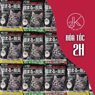 Cát nhật đen moon cat chính hãng - cát đất sét vệ sinh cho mèo 9l
