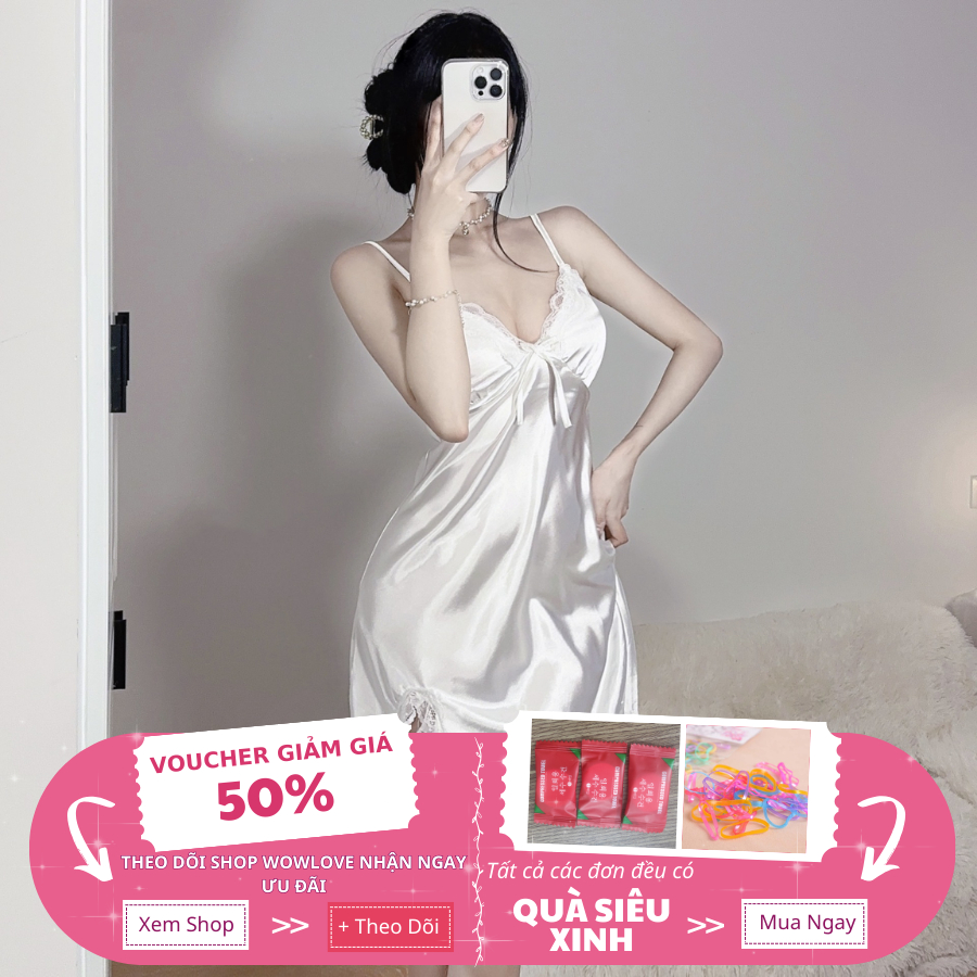 [Mã FADEP2212 giảm 10k đơn từ 99k] Đầm Đồ Váy Ngủ 2 Dây Phối Ren Sexy Quyến Rũ Thời Trang Cho Nữ