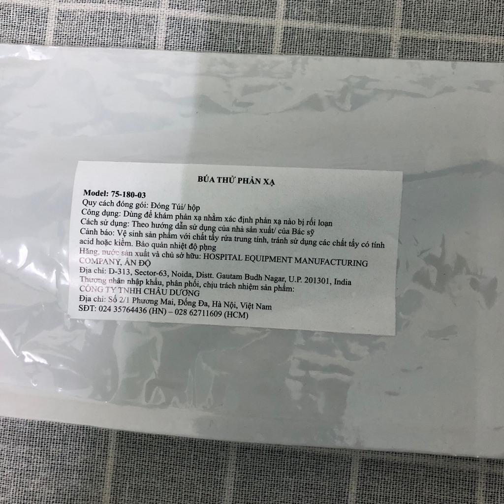 Búa phản xạ đầu tròn dùng trong thăm khám, điều trị