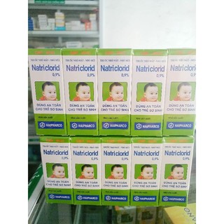 Natri clorid 0,9% nhỏ mắt hộp 1 lọ 10ml