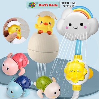 Đồ chơi nhà tắm cho bé, đồ chơi phun nước trong phòng tắm, đồ chơi rùa bơi dây cót, đồ chơi bơi trong nước DuTi Kids