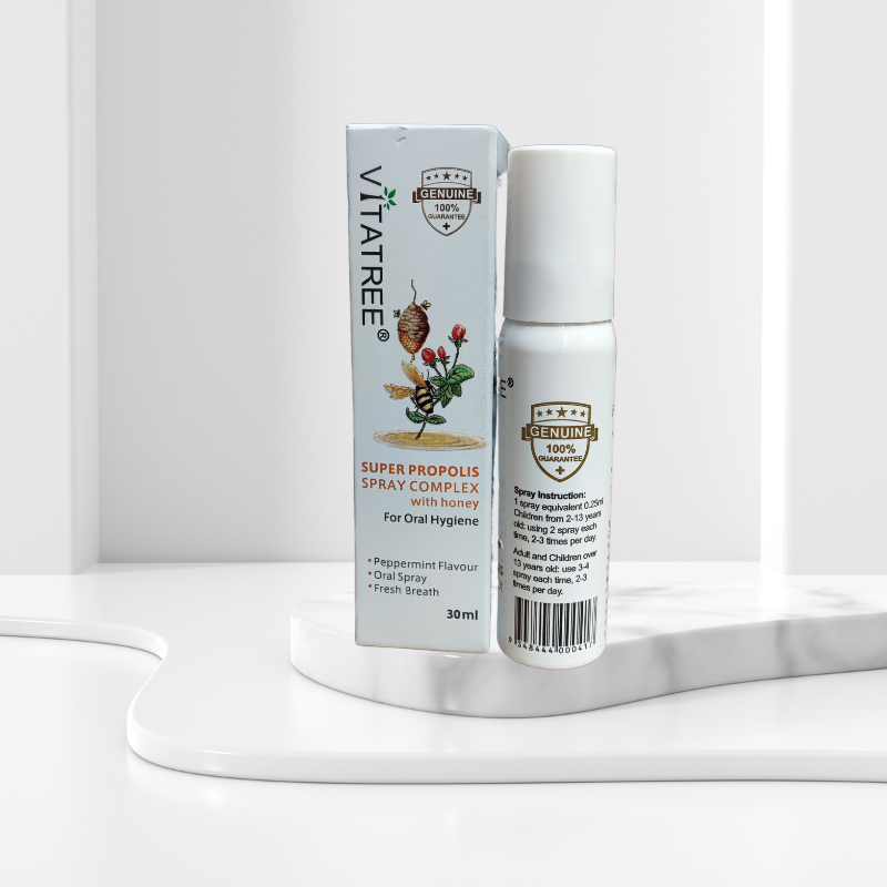 Xịt keo ong Vitatree Super Propolis Spray Complex with honey