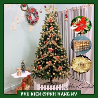 Cây thông noel cao 2M4, 2M, 1M8, 1M5 trang trí, decor giáng sinh đẹp tán dày và rộng hàng Việt Nam chất lượng cao