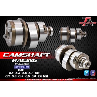 Trục CAM cho CRYPTON x135 EXCITER 135 150 LC135 Y15ZR MX KING SNIPER150 [TA-RACING] | CamShaft LC135 150 Lift 5.1-7.2mm