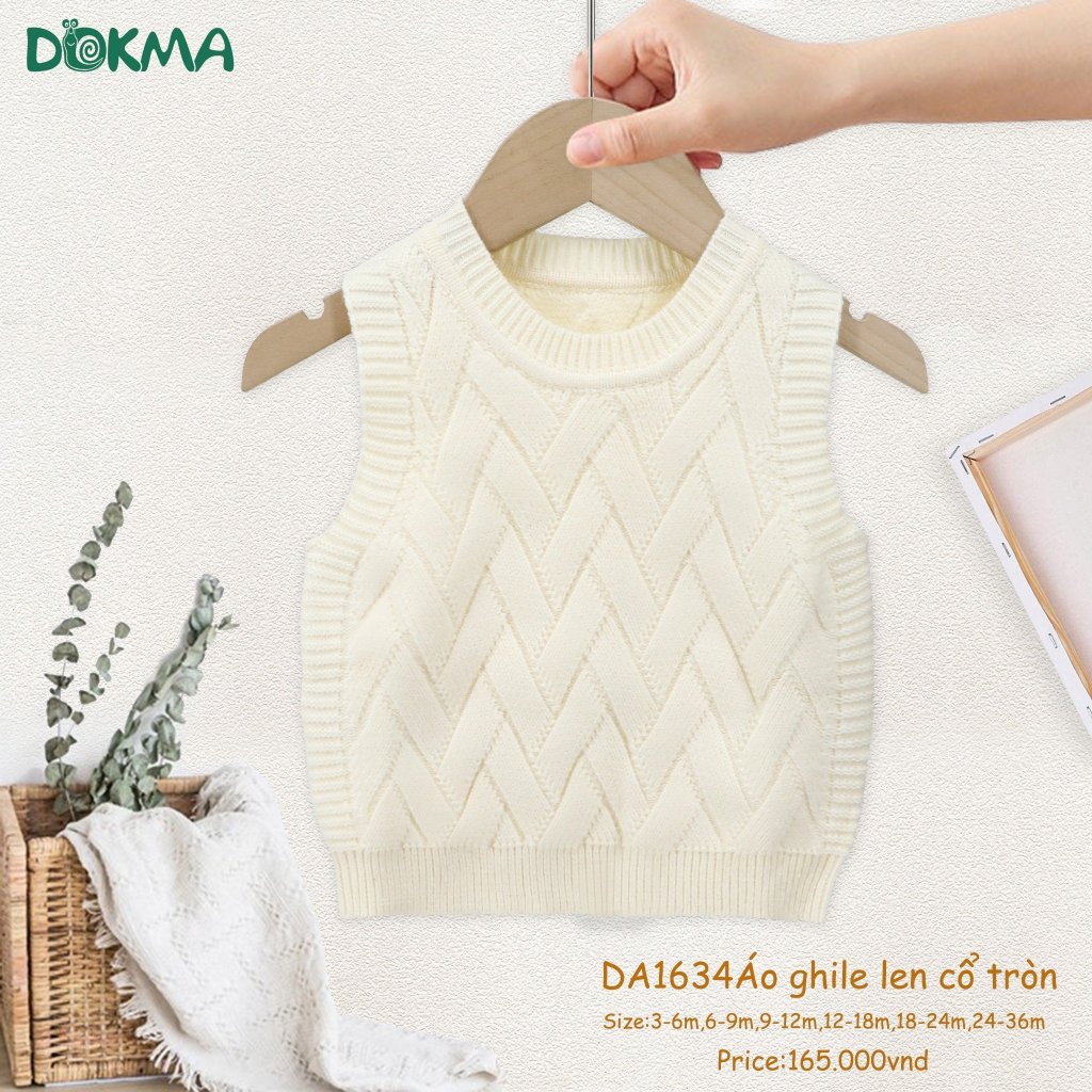 Áo gile len Dokma DA1634 cho bé từ 6 tháng- 24 tháng