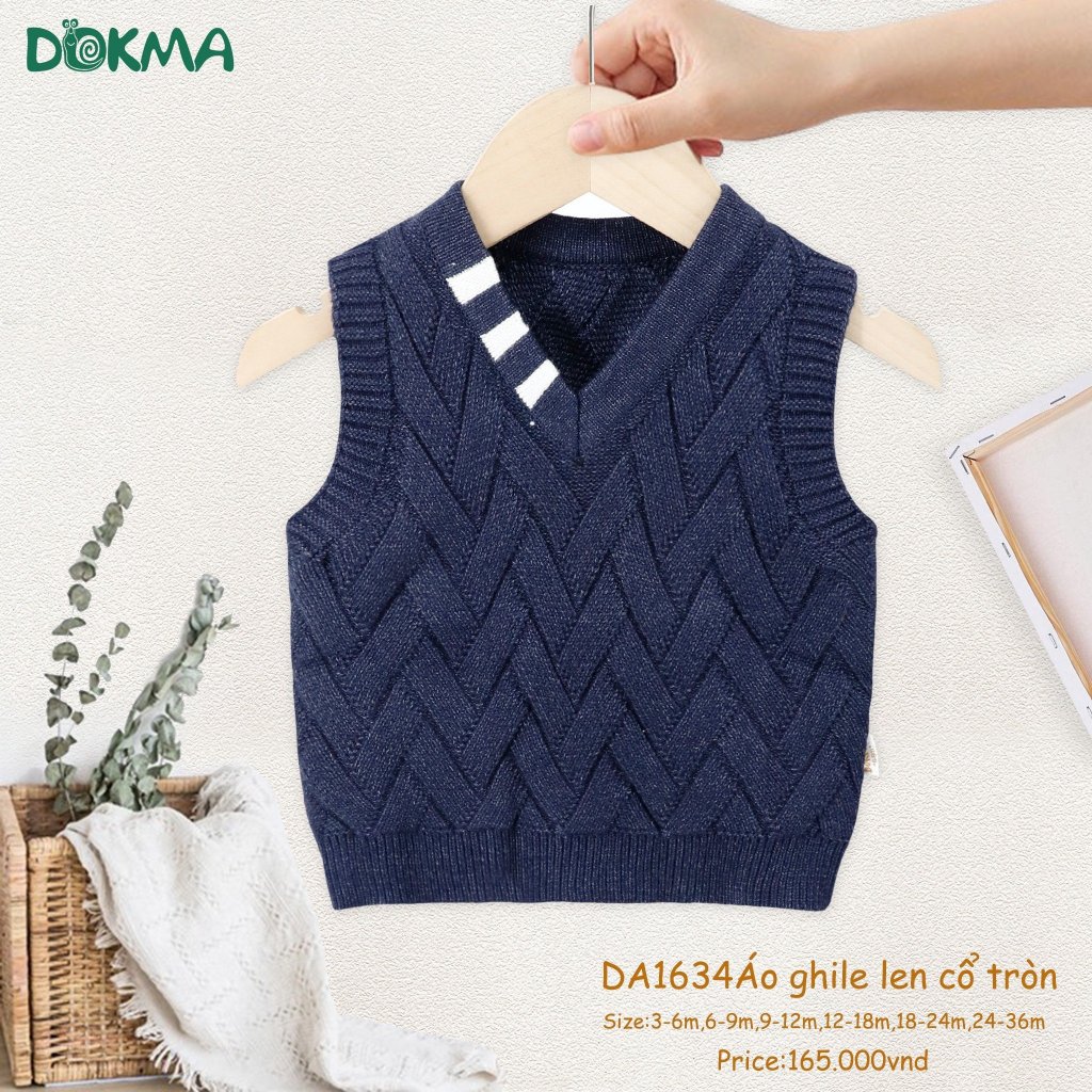 Áo gile len Dokma DA1634 cho bé từ 6 tháng- 24 tháng