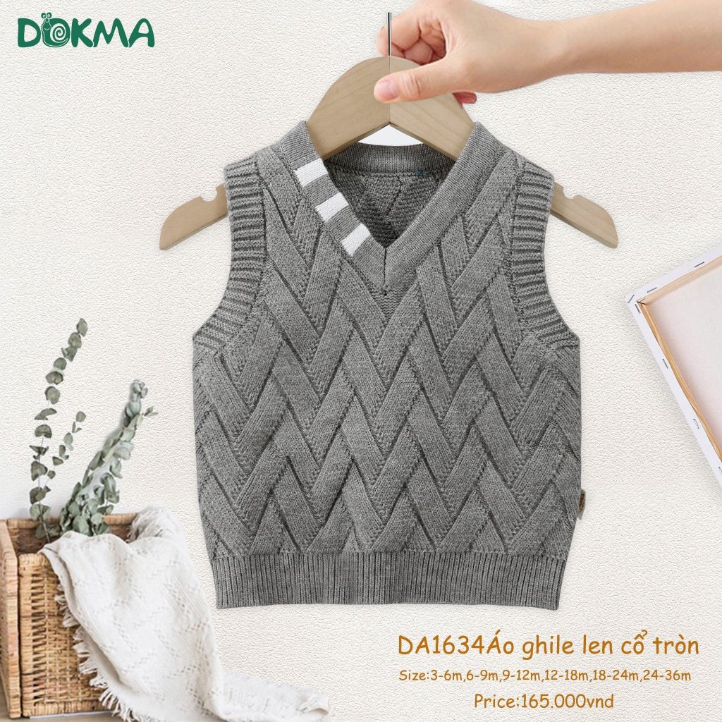 Áo gile len Dokma DA1634 cho bé từ 6 tháng- 24 tháng
