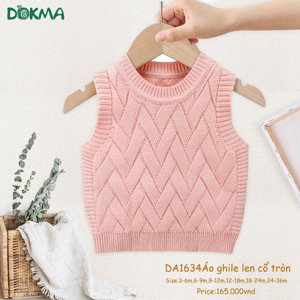 Áo gile len Dokma DA1634 cho bé từ 6 tháng- 24 tháng