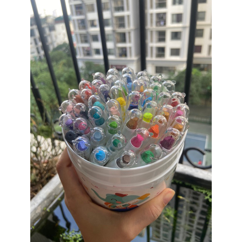 Màu Sáp Dầu, Bút Sáp Vặn Bút Màu Sáp Kiêm Màu Nước Cho Bé Hopkids Màu Gốc Dầu Tan Trong Nước Dễ Làm Sạch 12/24/36/48 Màu