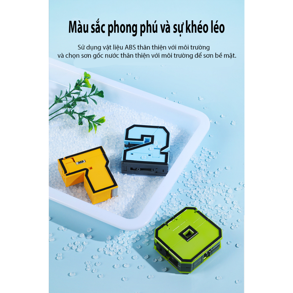 Robot biến hình số 0-9 đồ chơi lắp ráp