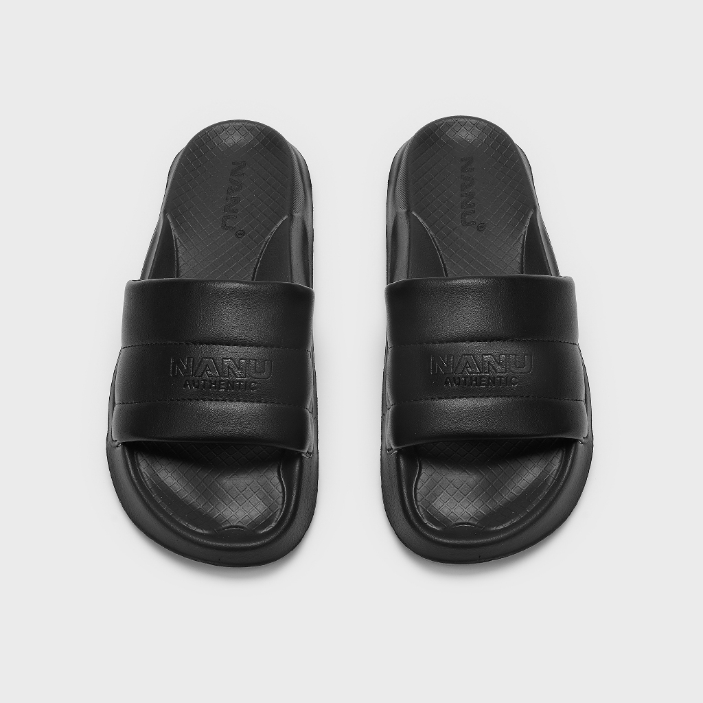 Dép Nanu unisex Nanu N13 All black chunky EVA 4.5cm siêu êm