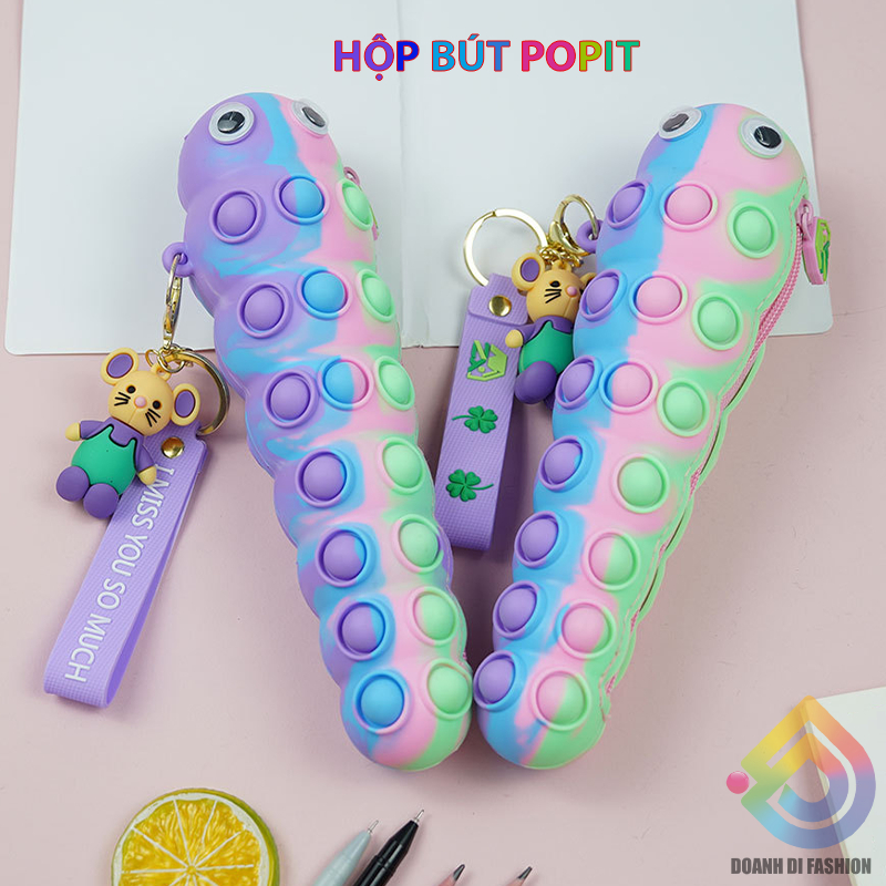 Hộp Bút Cho Bé Mẫu Popit, Bóp Viết Học Sinh, Túi Đựng Dụng Cụ Học Tập, Hộp Bút Kết Hợp Trò Chơi Bóp Pit Giảm Căng Thẳng
