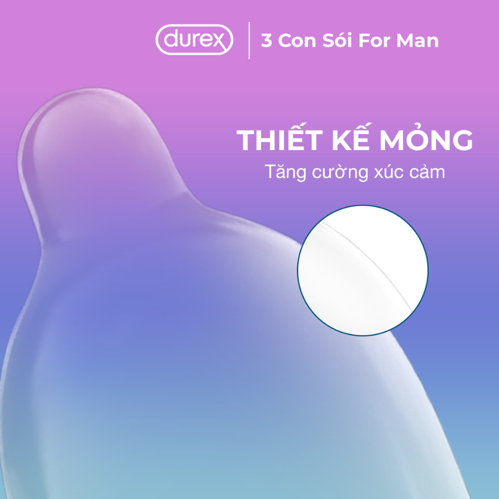 [CHE TÊN] Bao Cao Su Durex Invisible Siêu Mỏng 0.01mm Nhiều Bôi Trơn Ôm Sát Size 52mm Chính Hãng