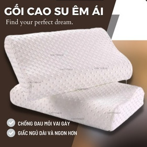 Gối cao su non zaza cao cấp, gối cao su massage chông ngáy ngủ, mềm mại cho giấc ngủ êm ái hot