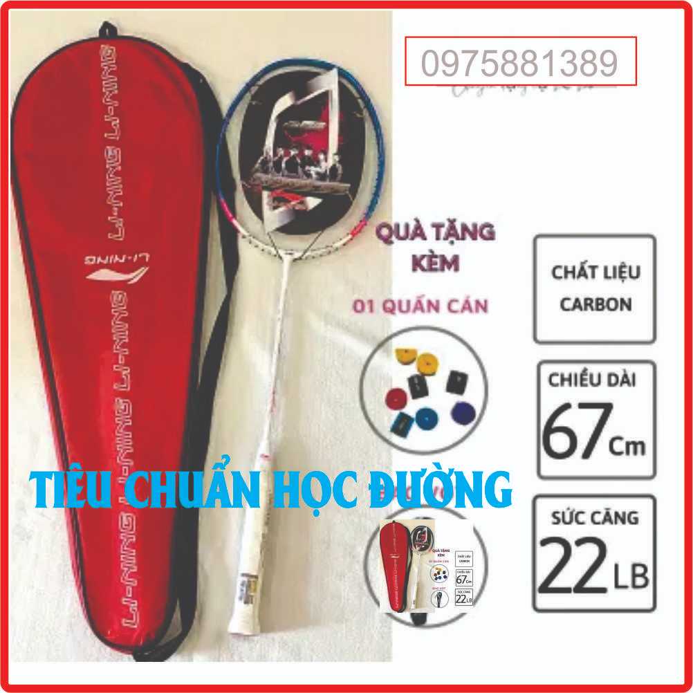 Vợt cầu lông i-Ning khung cacbon khuyến mại 1 lần căng dây, tặng quấn cán kèm bao đơn