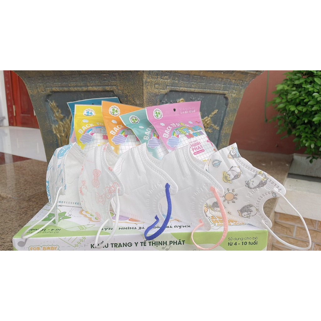 Túi 10 Chiếc khẩu trang N99+ Trẻ Em kháng khuẩn cao chính hãng