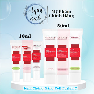 Kem Chống Nắng Cell Fusion Toning 50ml ( Đủ Màu ) Hồng + Xanh + Đỏ