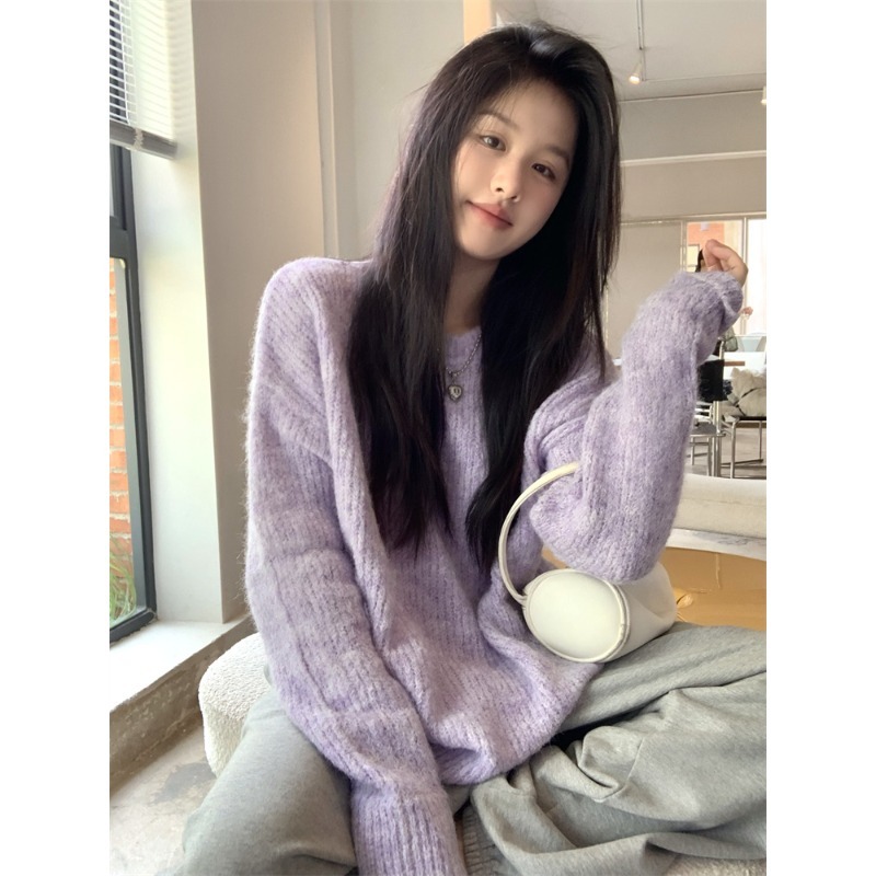 Áo len trơn, áo len màu sắc pastel tương sáng tôn da sang chảnh phong cách Hàn Quốc