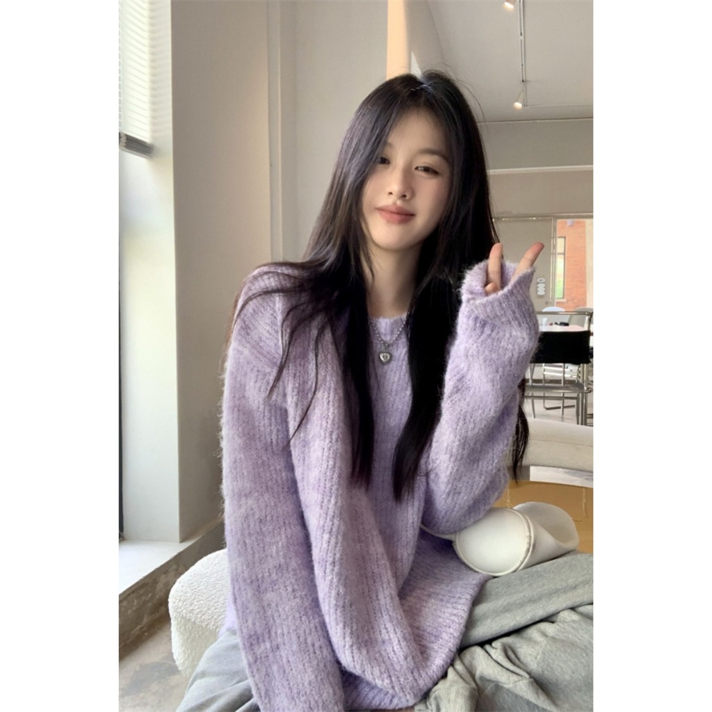 Áo len trơn, áo len màu sắc pastel tương sáng tôn da sang chảnh phong cách Hàn Quốc