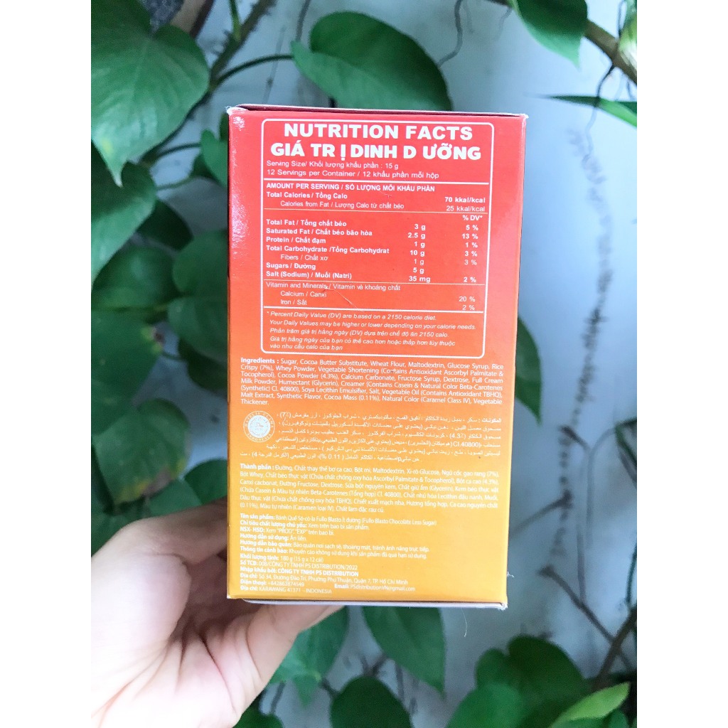 Bánh Xốp Sôcôla Fullo Blasto Less Sugar