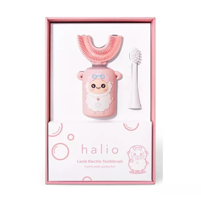 Combo Mẹ và Bé - Bàn Chải Điện Chữ U Cho Bé Pink và Bàn chải điện Halio