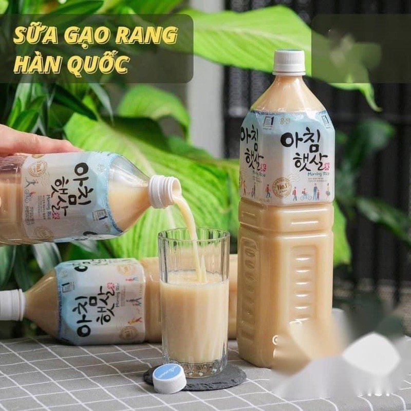 Nước gạo lứt đen Morning Rice Black - Woongjin chai 1,5L  - Vị Ngọt Tự Nhiên, Không Thêm Đường