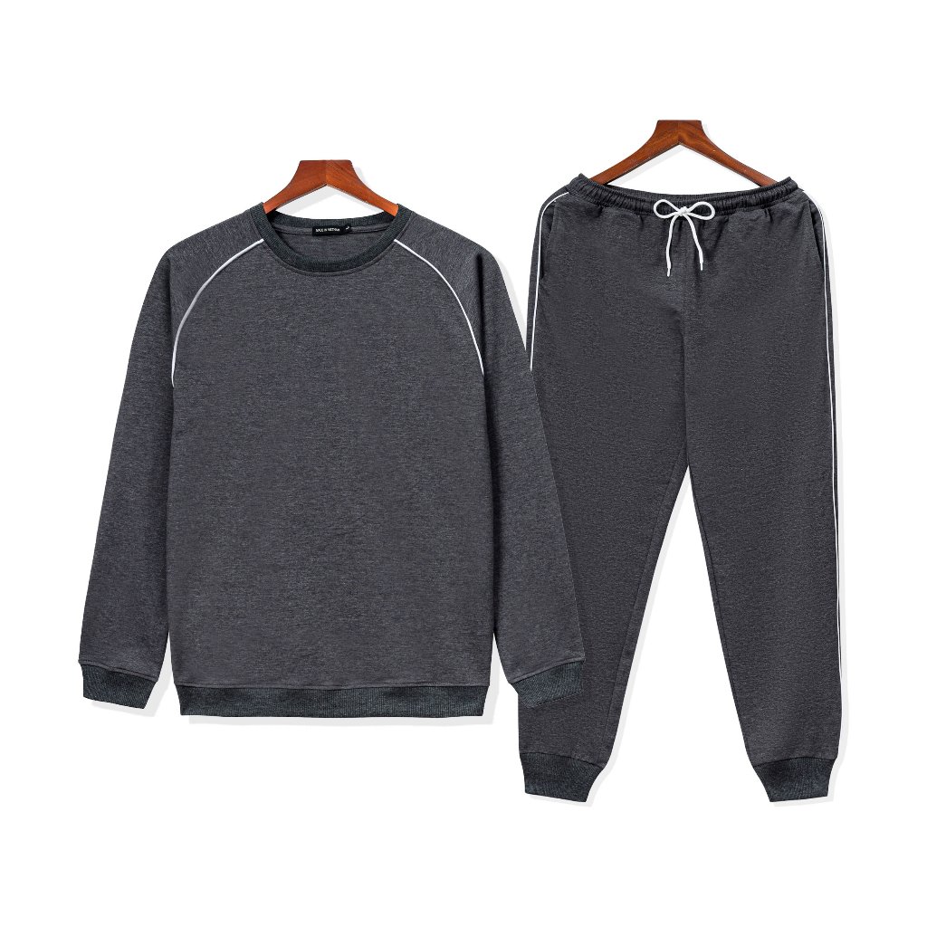 Bộ Thu Đông Nam Chất Nỉ Màu Trẻ Trung Năng Động Đen Xám Tím Than Ghi Đậm Xanh Dương