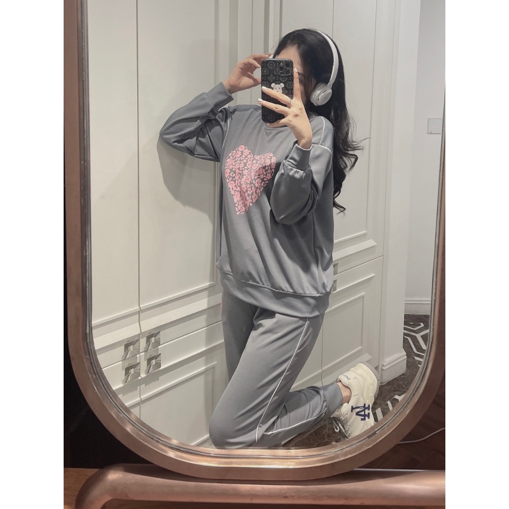 MÃ 506 BỘ THỂ THAO UMI HÌNH TIM CHO NỮ,BỘ THỂ THAO THU ĐÔNG NỮ