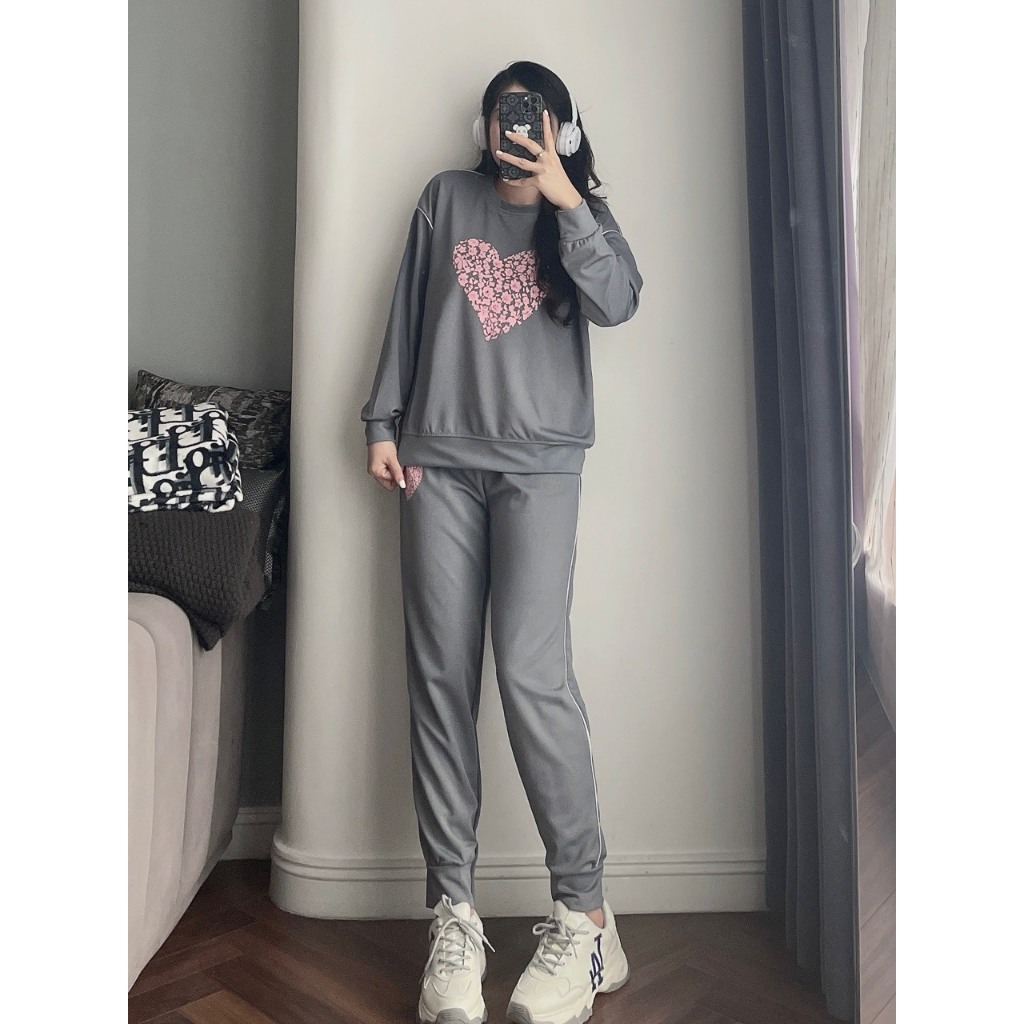 MÃ 506 BỘ THỂ THAO UMI HÌNH TIM CHO NỮ,BỘ THỂ THAO THU ĐÔNG NỮ