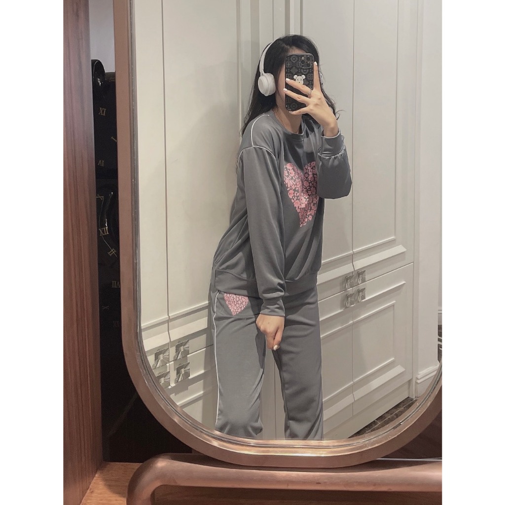 MÃ 506 BỘ THỂ THAO UMI HÌNH TIM CHO NỮ,BỘ THỂ THAO THU ĐÔNG NỮ