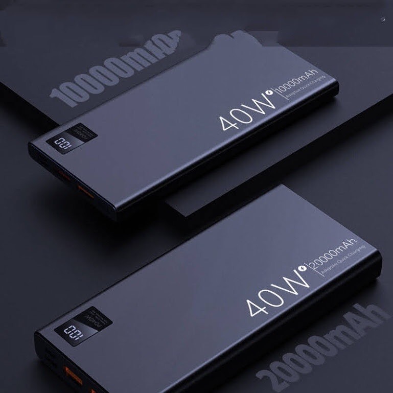 Pin Sạc Dự Phòng Không Dây 20000 MAH Sạc Nhanh 40W Màn Hình LED Hiển Thị Pin