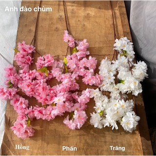 Hoa Giả Hoa Lụa 🌺 Hoa Anh Đào Chùm Nhật Bản