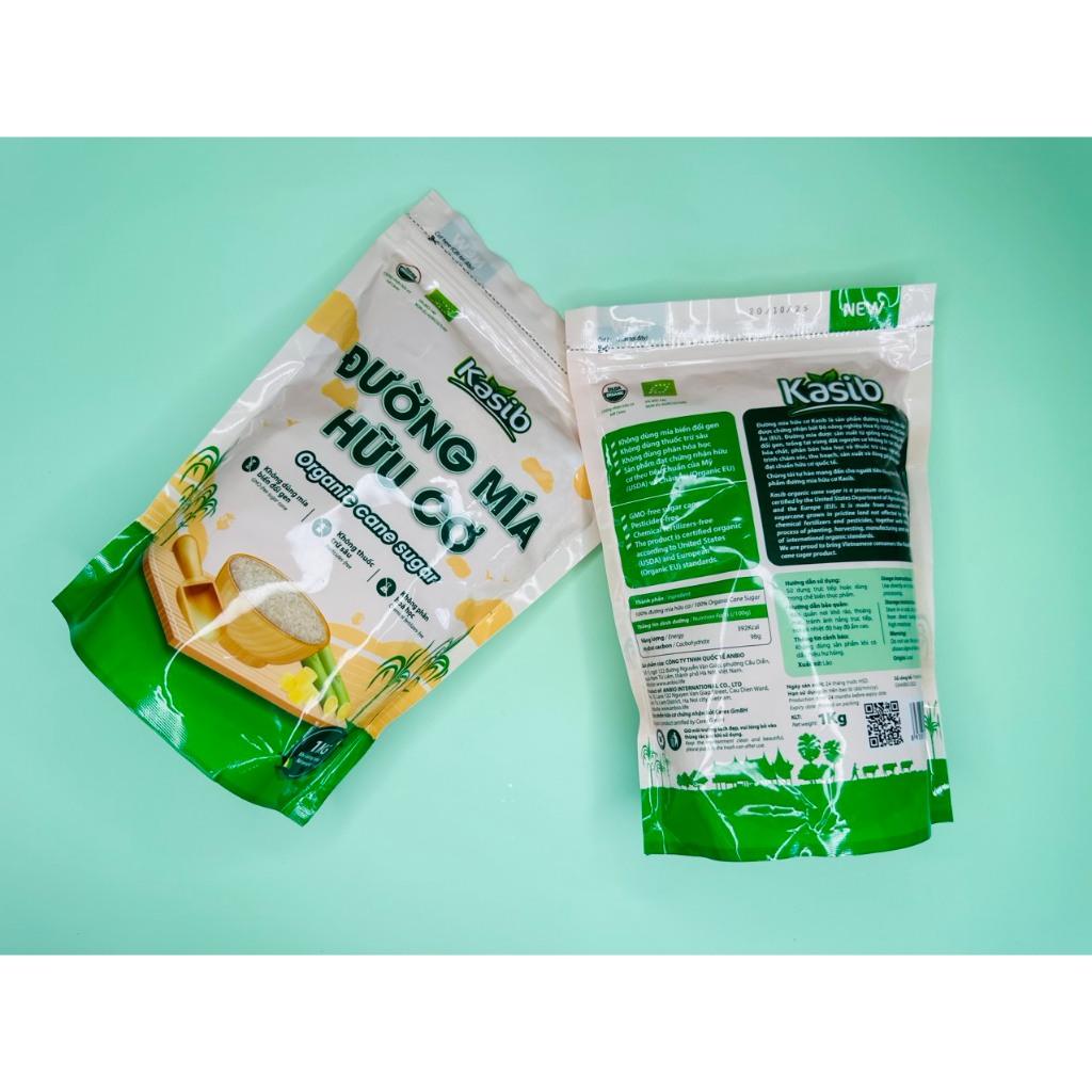 Đường mía hữu cơ Kasib 1kg AnBiO