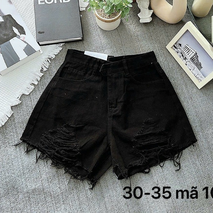 Quần Short Jeans Trắng 𝐁𝐈𝐆 𝐒𝐈𝐙𝐄 lưng cao rách kiểu bền đẹp dễ phối đồ Cunboutique MSCN5
