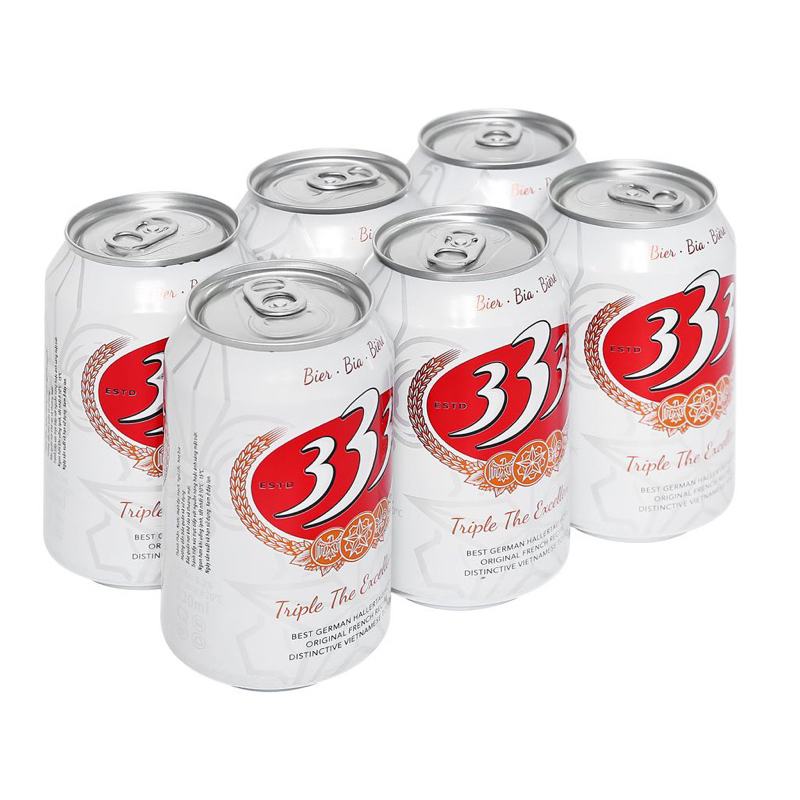 Lốc 4 lon Bia Hà Nội / Bia 333/ Bia Sài Gòn 330ml