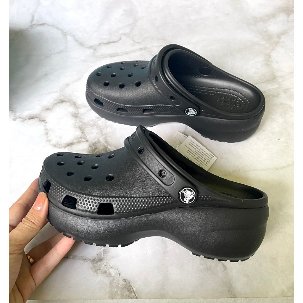 Dép Sục Cross Đế 5cm Đúc Nguyên Khối Tặng 14 Jibitz Ngẫu Nhiên Siêu Xinh