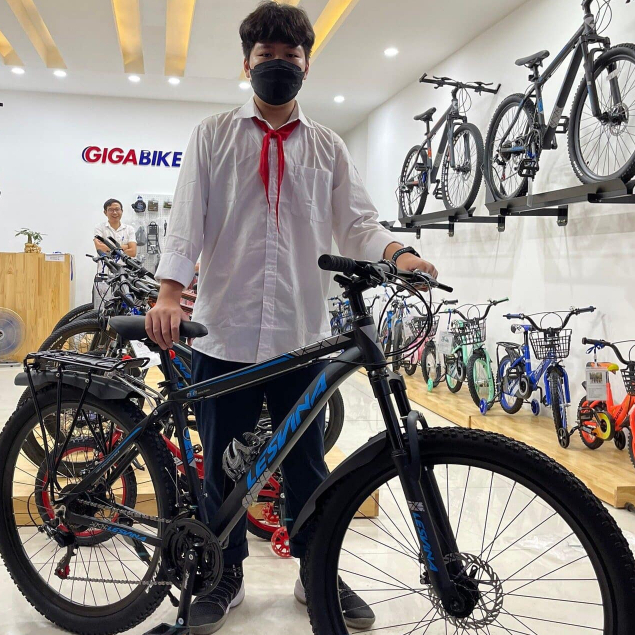 Xe đạp địa hình khung nhôm MTB Lesvina M27051G phanh đĩa bánh 27,5 inch