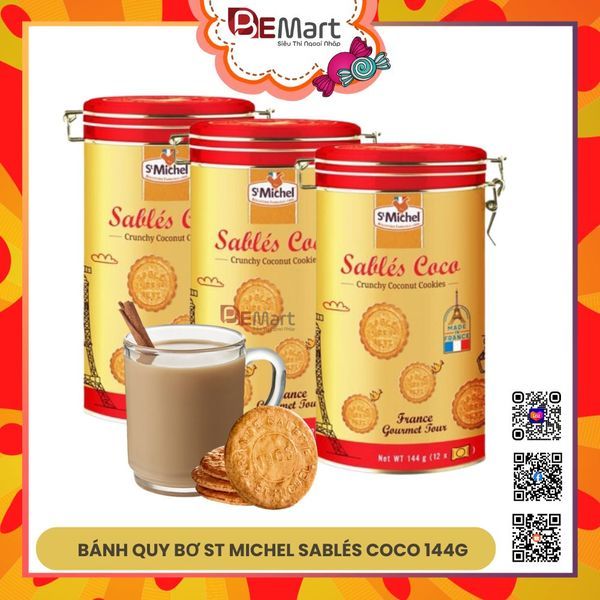 Bánh St Michel Mini Sablés Coco 144G